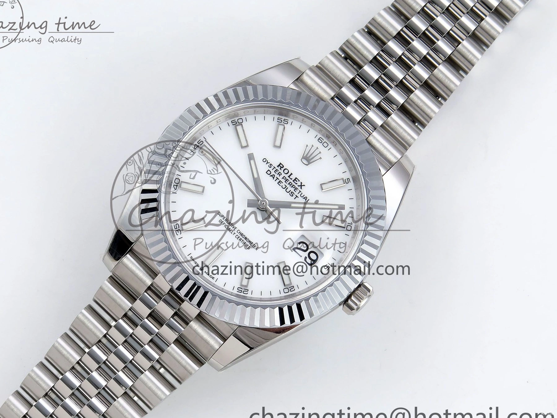 MiroTime 0112 Datejust 41mm 126234 904L Steel HGF 1:1 Best Edition White Dial on SS Bracelet VR Compact 1464